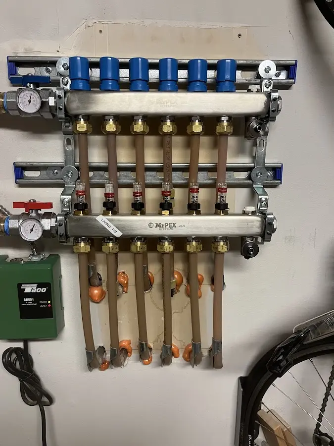 Plumber performing Gas Line Installation at a residential property in Fletcher